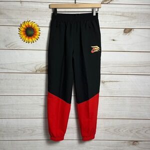 Nike 3 Brand Black Red Track Pants Joggers Sportswear Kids Boys M